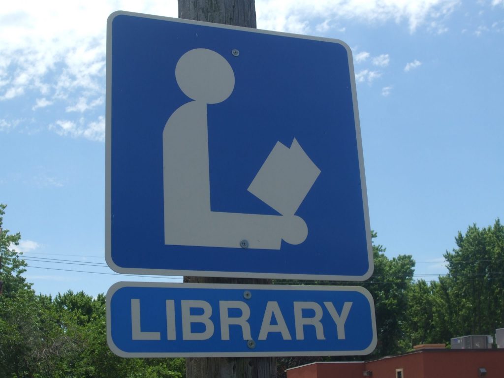 Sign of Library